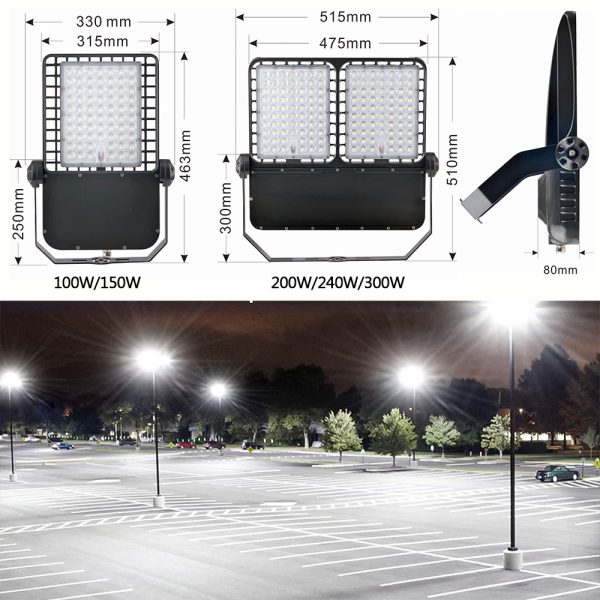Led Flood Light Fixtures 240w 31200lm 5000k For Outdoor Parking Lots 9.jpg